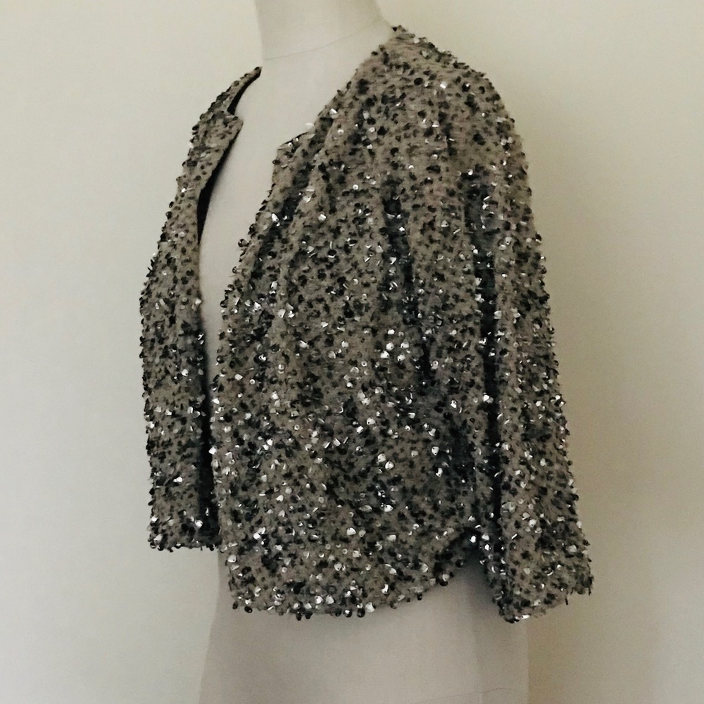 Zara Knit Sequenced Women's Jacket Size Medium